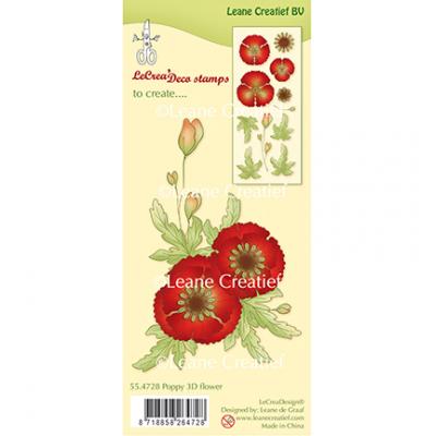 Leane Creatief Clear Stamps - Mohn